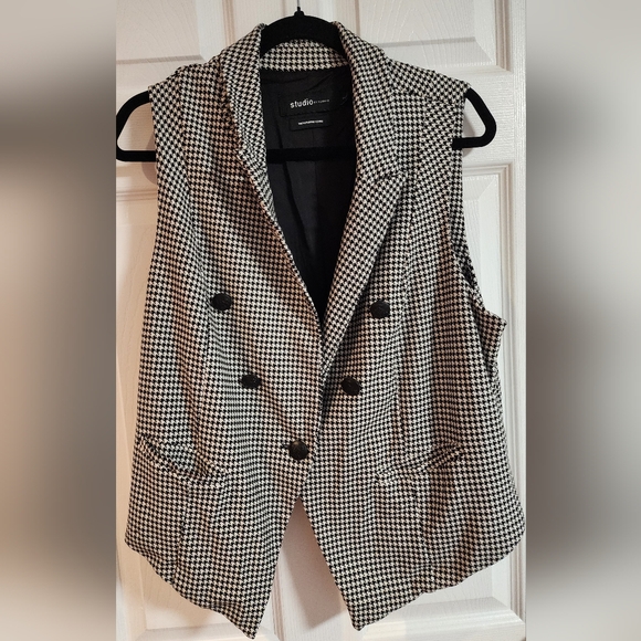 Torrid Houndsthooth Vest, Size 2, Black & White - Picture 4 of 6